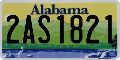 AL license plate 2AS1821