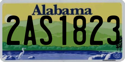 AL license plate 2AS1823