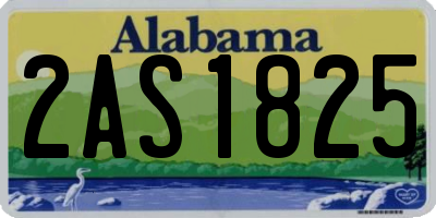 AL license plate 2AS1825