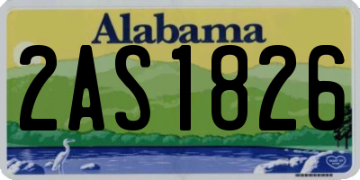 AL license plate 2AS1826
