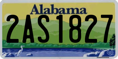 AL license plate 2AS1827
