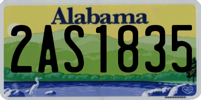AL license plate 2AS1835