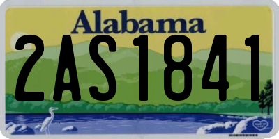AL license plate 2AS1841