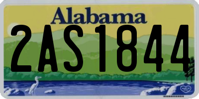 AL license plate 2AS1844