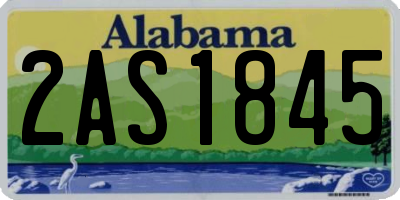 AL license plate 2AS1845