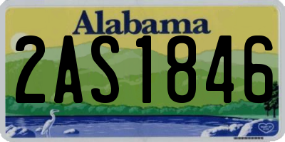 AL license plate 2AS1846