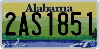 AL license plate 2AS1851