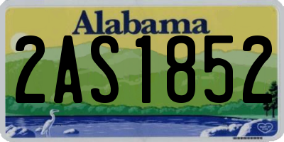 AL license plate 2AS1852