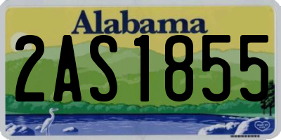 AL license plate 2AS1855