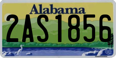 AL license plate 2AS1856