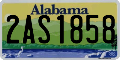 AL license plate 2AS1858