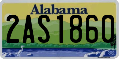 AL license plate 2AS1860