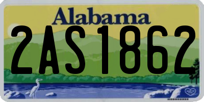 AL license plate 2AS1862