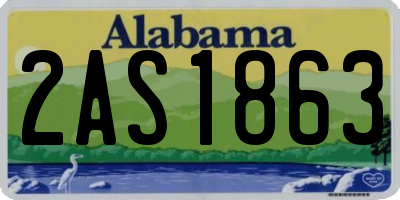 AL license plate 2AS1863