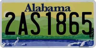AL license plate 2AS1865