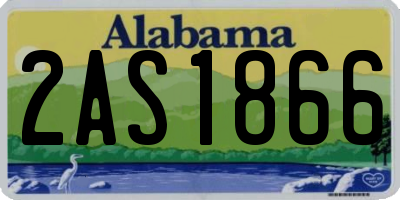 AL license plate 2AS1866