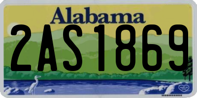AL license plate 2AS1869