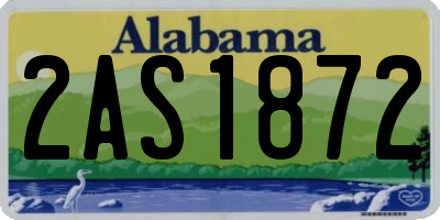 AL license plate 2AS1872
