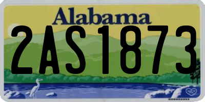 AL license plate 2AS1873