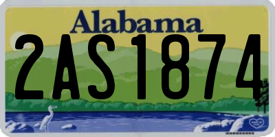 AL license plate 2AS1874