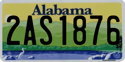AL license plate 2AS1876