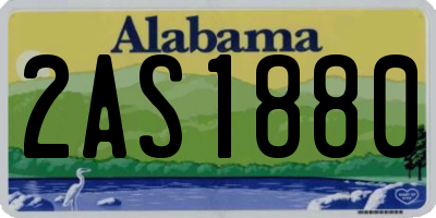 AL license plate 2AS1880