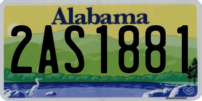 AL license plate 2AS1881
