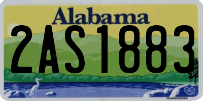 AL license plate 2AS1883