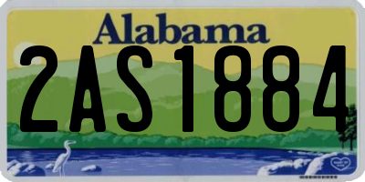 AL license plate 2AS1884
