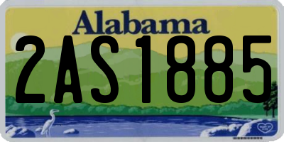AL license plate 2AS1885