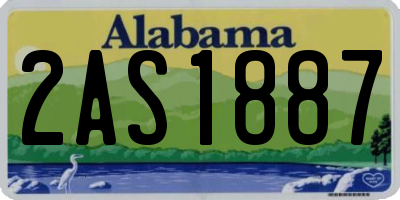 AL license plate 2AS1887