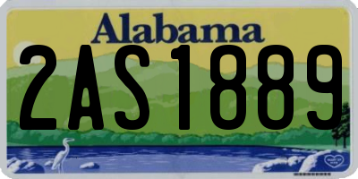 AL license plate 2AS1889