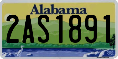 AL license plate 2AS1891