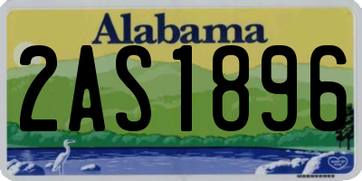 AL license plate 2AS1896