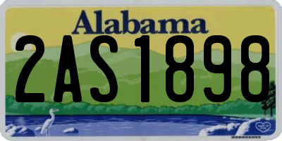 AL license plate 2AS1898