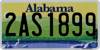 AL license plate 2AS1899