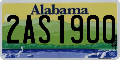 AL license plate 2AS1900