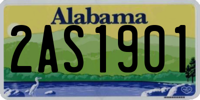 AL license plate 2AS1901
