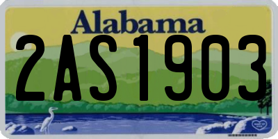 AL license plate 2AS1903