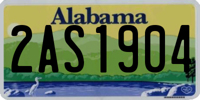 AL license plate 2AS1904
