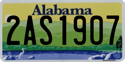 AL license plate 2AS1907
