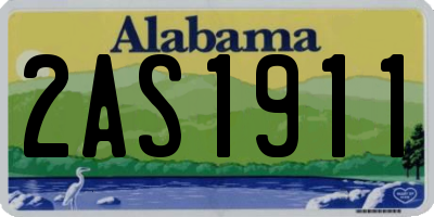 AL license plate 2AS1911