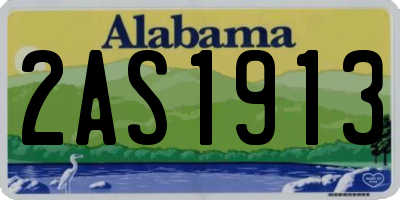 AL license plate 2AS1913