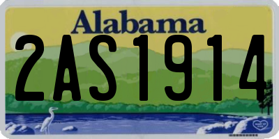 AL license plate 2AS1914