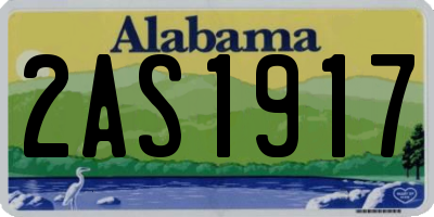 AL license plate 2AS1917