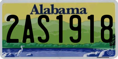 AL license plate 2AS1918