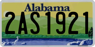 AL license plate 2AS1921