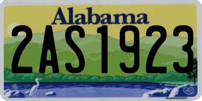 AL license plate 2AS1923