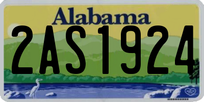 AL license plate 2AS1924
