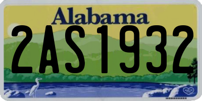 AL license plate 2AS1932